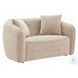 Keith Beige Chenille 57" Loveseat with 2 Pillows