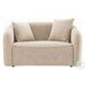 Keith Beige Chenille 57" Loveseat with 2 Pillows