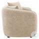 Keith Beige Chenille 57" Loveseat with 2 Pillows
