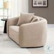 Keith Beige Chenille 57" Loveseat with 2 Pillows