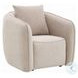 Keith Beige Chenille Chair with Pillow