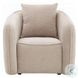 Keith Beige Chenille Chair with Pillow