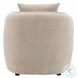 Keith Beige Chenille Chair with Pillow