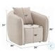 Keith Beige Chenille Chair with Pillow