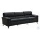 Eilene Black Top Grain Leather Living Room Set
