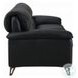 Eilene Black Top Grain Leather Living Room Set