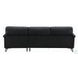 Eilene Black Top Grain Leather 109" Sofa