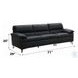 Eilene Black Top Grain Leather 109" Sofa
