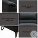Eilene Black Top Grain Leather 109" Sofa