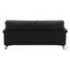 Eilene Black Top Grain Leather 83" Loveseat