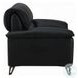 Eilene Black Top Grain Leather Chair