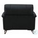 Eilene Black Top Grain Leather Chair