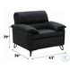 Eilene Black Top Grain Leather Chair