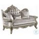 Libertee Beige Fabric and Champagne 70" Loveseat with 3 Pillows