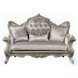 Libertee Beige Fabric and Champagne 70" Loveseat with 3 Pillows