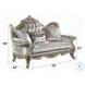 Libertee Beige Fabric and Champagne 70" Loveseat with 3 Pillows