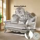 Libertee Beige Fabric and Champagne 70" Loveseat with 3 Pillows