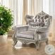 Libertee Beige Fabric and Champagne Chair with Pillow