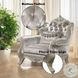 Libertee Beige Fabric and Champagne Chair with Pillow