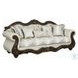 Pierce Beige Fabric and Cherry 93" Sofa with 5 Pillows