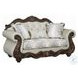 Pierce Beige Fabric and Cherry 69" Loveseat with 3 Pillows