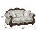 Pierce Beige Fabric and Cherry 69" Loveseat with 3 Pillows