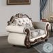 Pierce Beige Fabric and Cherry Chair with Pillow
