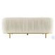 Martina Ivory Velvet 89" Sofa with 2 Pillows