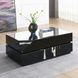 Drisana Black Rectangular Glass Top Cocktail Table