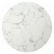 Clayten White and Espresso Round Marble Top End Table