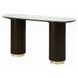 Clayten White and Espresso Marble Top Occassional Table Set