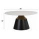 Jaramillo White and Black Round Marble Top Cocktail Table