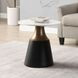 Jaramillo White and Black Round Marble Top End Table
