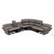 Kantu Brown Synthetic Leather Reclining Sectional Sofa