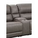 Kantu Brown Synthetic Leather Reclining Sectional Sofa
