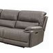 Kantu Brown Synthetic Leather Reclining Sectional Sofa