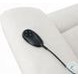Chriki Beige Polished Microfiber Power Recliner with Lift, Heating and Massage