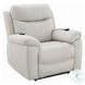 Chriki Beige Polished Microfiber Power Recliner with Lift, Heating and Massage