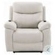 Chriki Beige Polished Microfiber Power Recliner with Lift, Heating and Massage