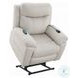 Chriki Beige Polished Microfiber Power Recliner with Lift, Heating and Massage