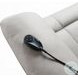 Chriki Light Gray Polished Microfiber Power Recliner with Lift, Heating and Massage