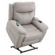 Chriki Light Gray Power Lift Recliner with Heating and Massage