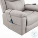 Chriki Light Gray Polished Microfiber Power Recliner with Lift, Heating and Massage