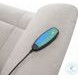Chriki Light Gray Polished Microfiber Power Recliner with Lift, Heating and Massage