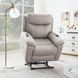 Chriki Light Gray Polished Microfiber Power Recliner with Lift, Heating and Massage