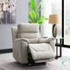 Marsha Light Gray Silicone Synthetic Leather Power Recliner with Lift and Massage