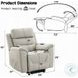Marsha Light Gray Silicone Synthetic Leather Power Recliner with Lift and Massage