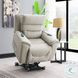 Marsha Light Gray Silicone Synthetic Leather Power Recliner with Lift and Massage