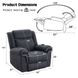 Domana Dark Blue Power Lift Recliner with Heating and Massage