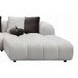 Manilla Ivory White Linen Sectional Sofa with 8 Pillows